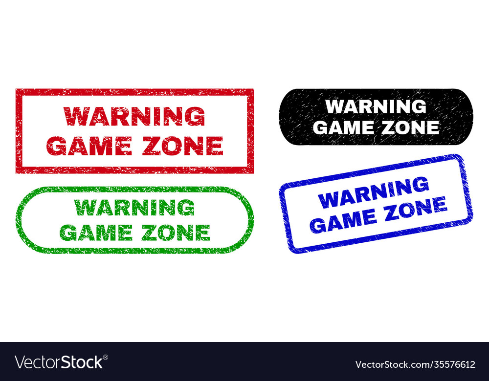 Warning game zone rectangle watermarks using