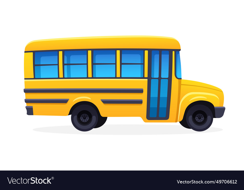 Yellow school bus transport Royalty Free Vector Image