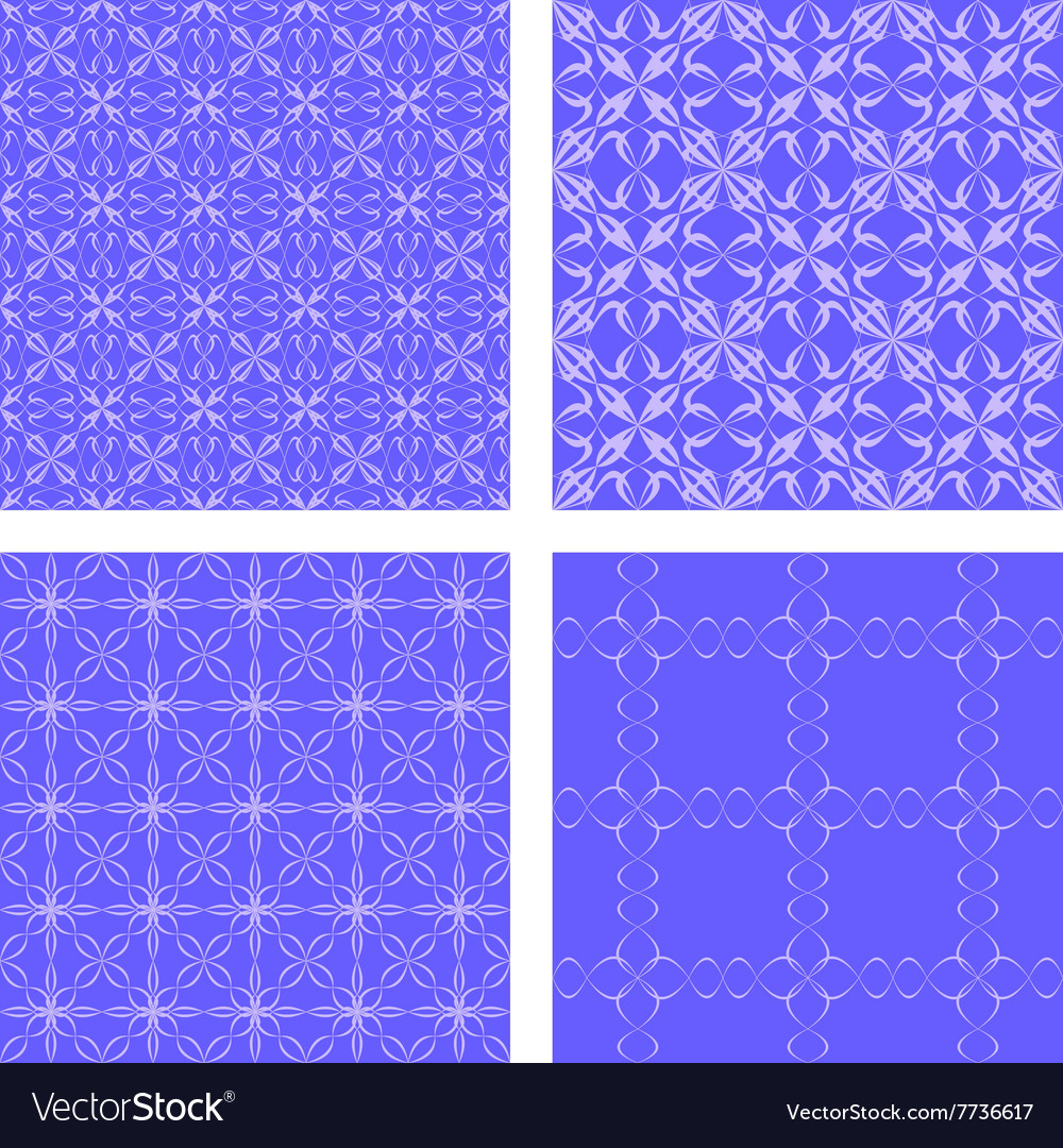 Blue seamless pattern background set