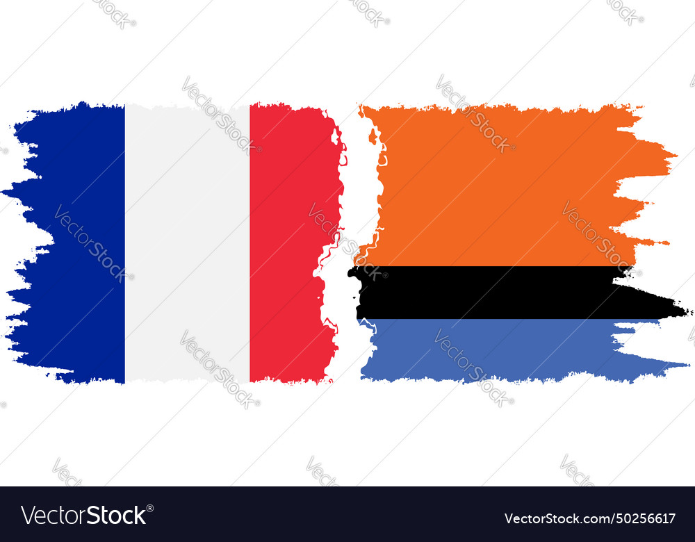 Chagos and france grunge flags connection