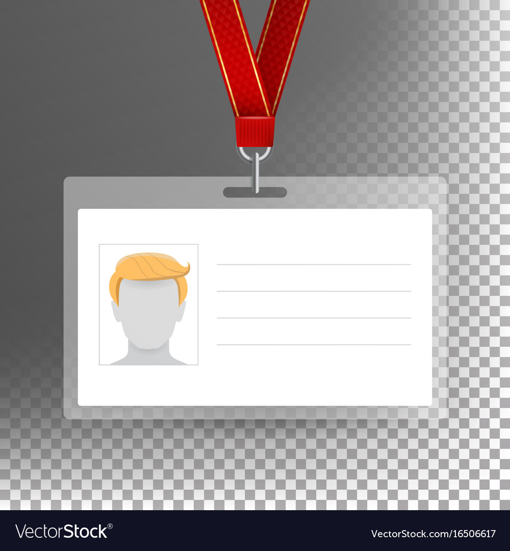 Employee Card Blank Identification Card Royalty Free Vector