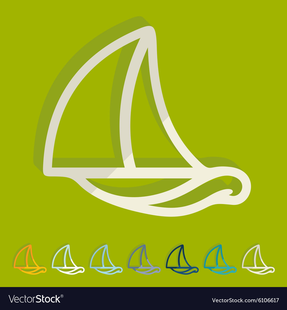 Flat design sailboat