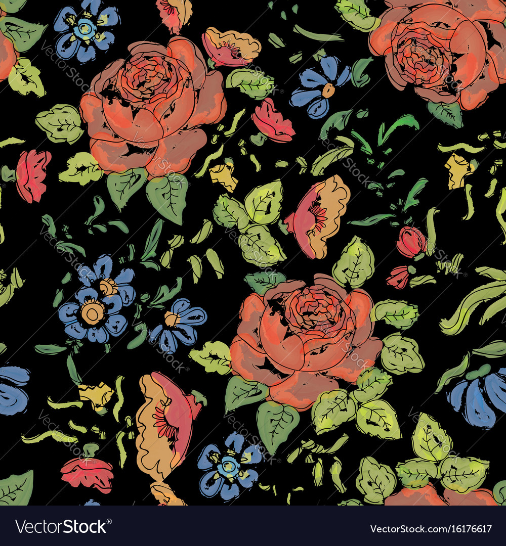 Floral seamless pattern flower background