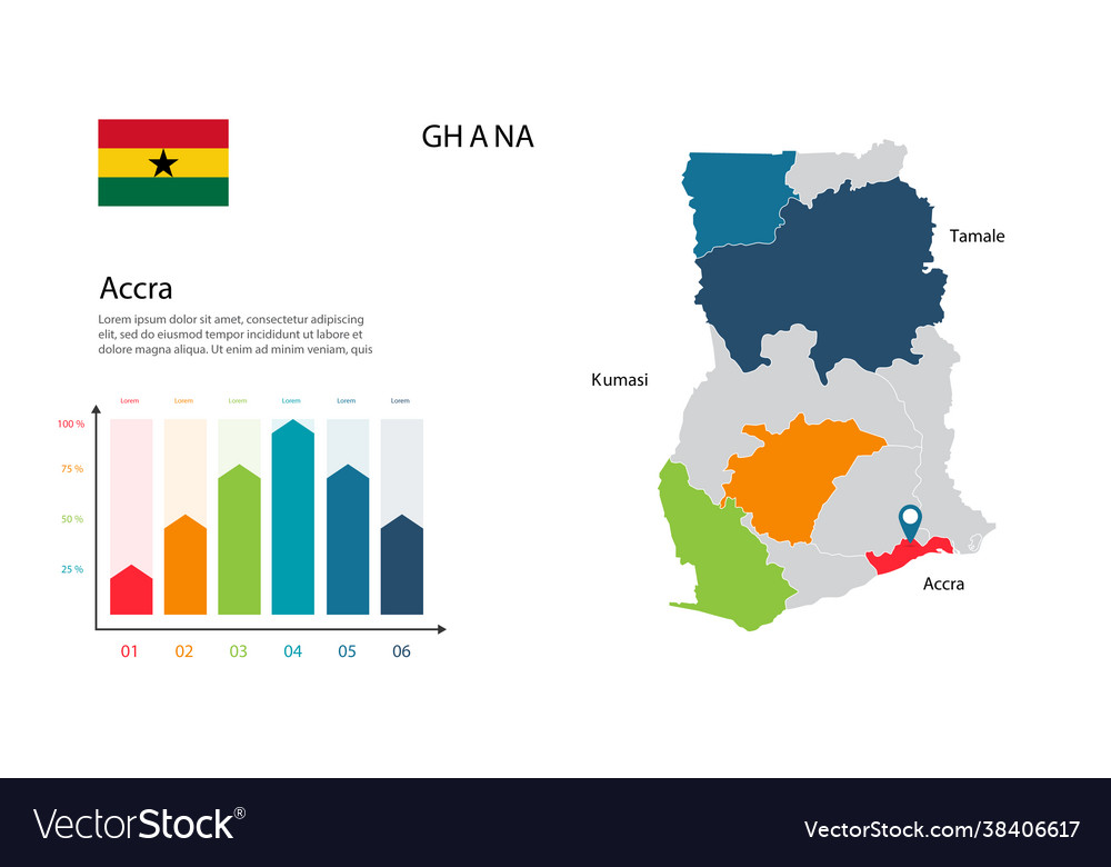 Ghana map image a global in form