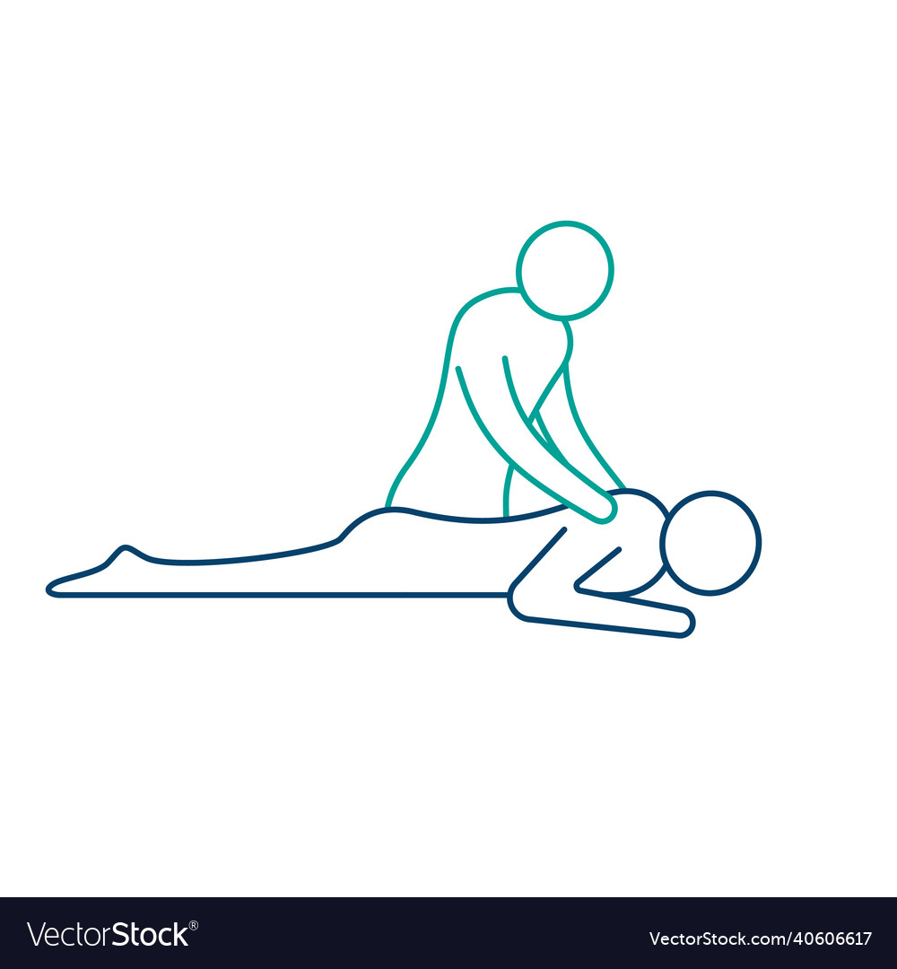 Massage line icon body concept isolated