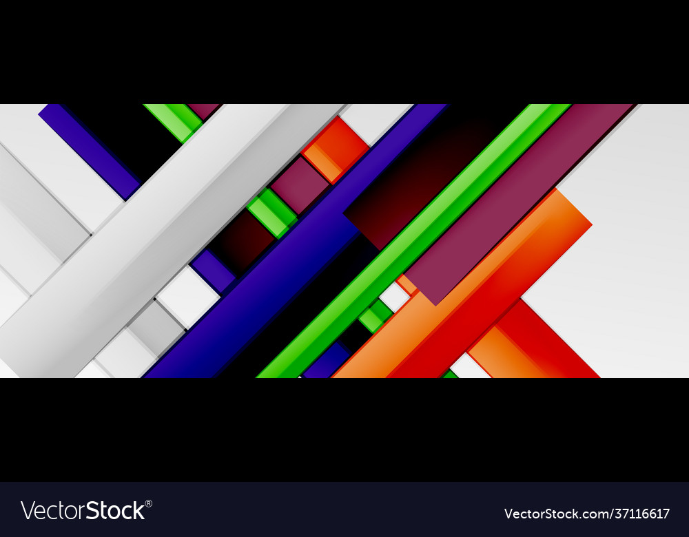 Multicolored lines background design template Vector Image Multicolored lines background design template