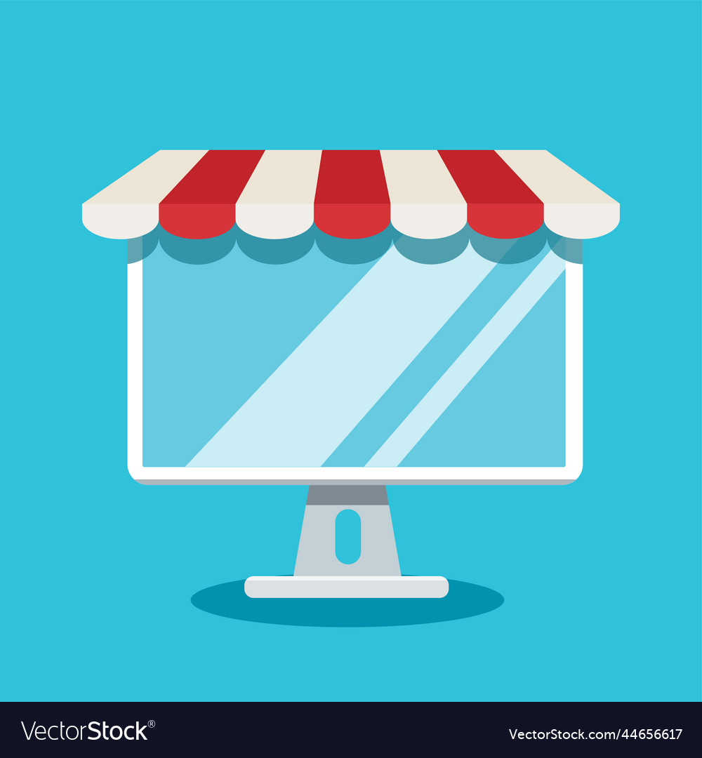 Online shopping on application concept Vector Image Online shopping on application concept