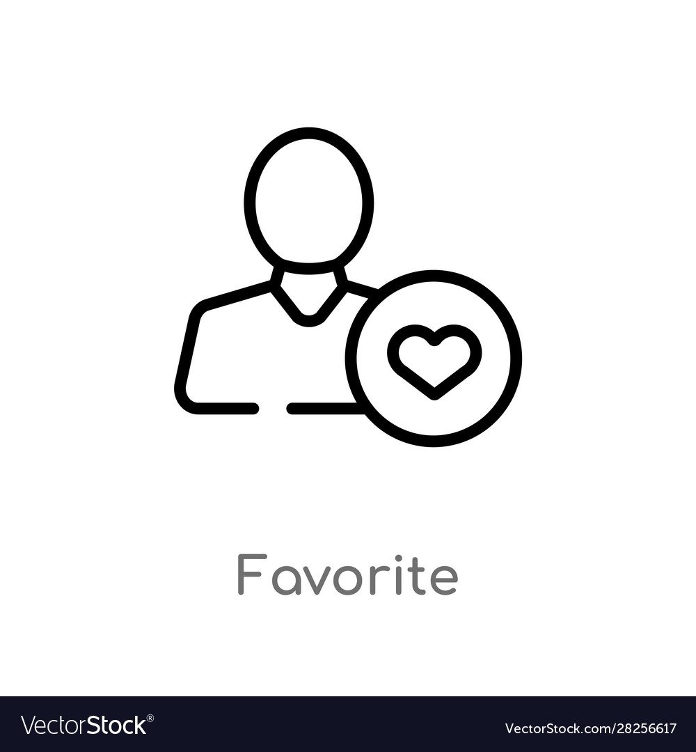 Outline favorite icon isolated black simple line