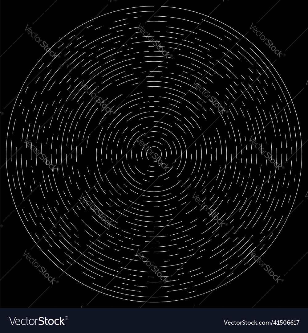 Radial radiating circular concentric lines element vector image Radial radiating circular concentric lines element