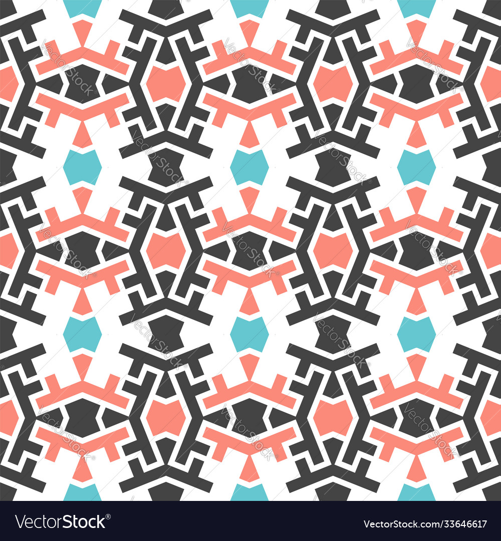 Seamless geometric color pattern repeating vector image Seamless geometric color pattern repeating