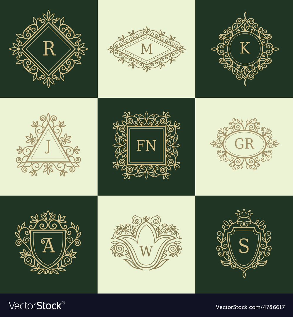 Vintage Floral Monogram Frames