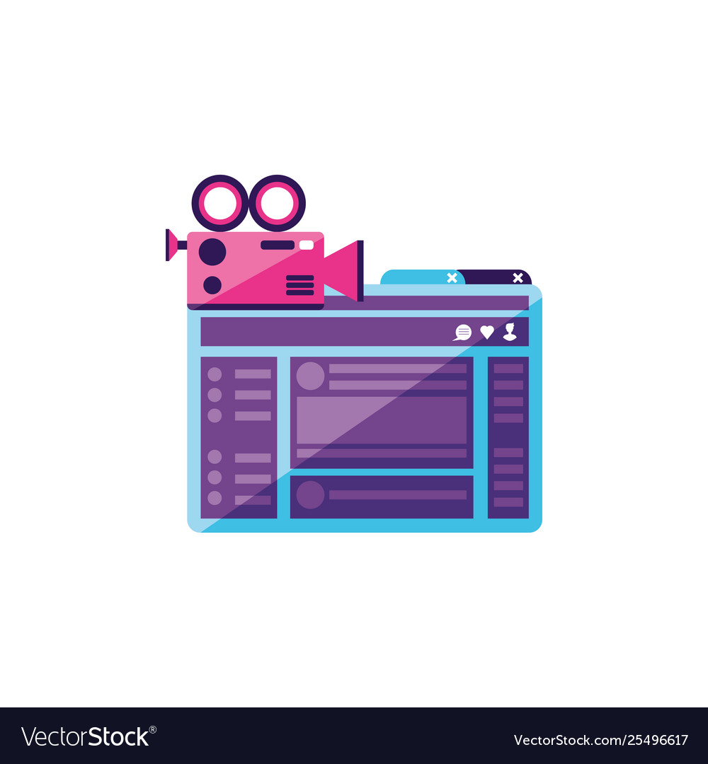 Webpage template with camera video