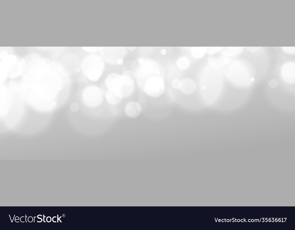 White gray background with bokeh light effect