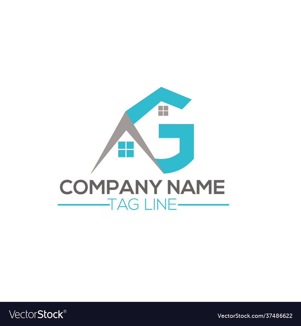 Ag real estate logo Royalty Free Vector Image VectorStock