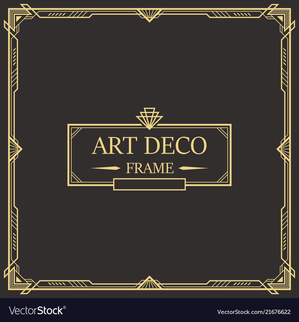 Art deco border and frame template