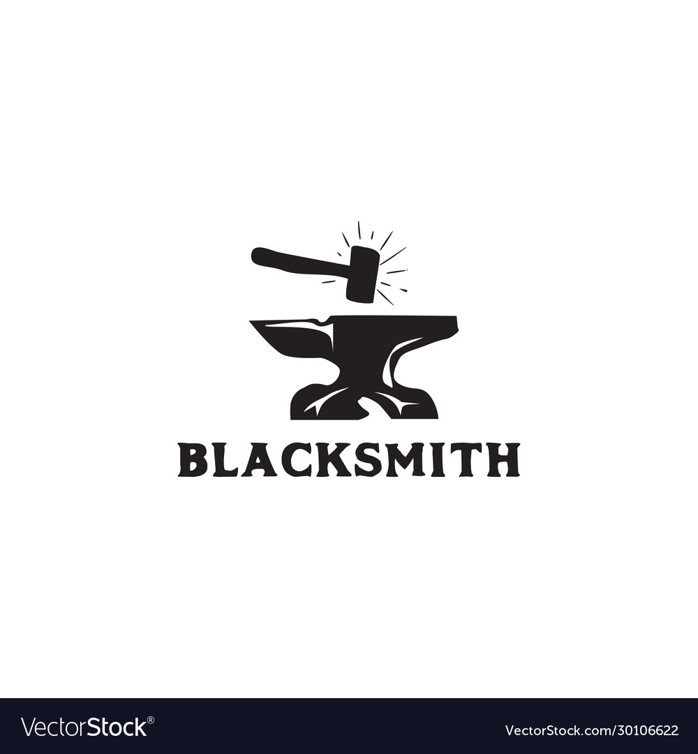 Blacksmith icon logo design inspiration