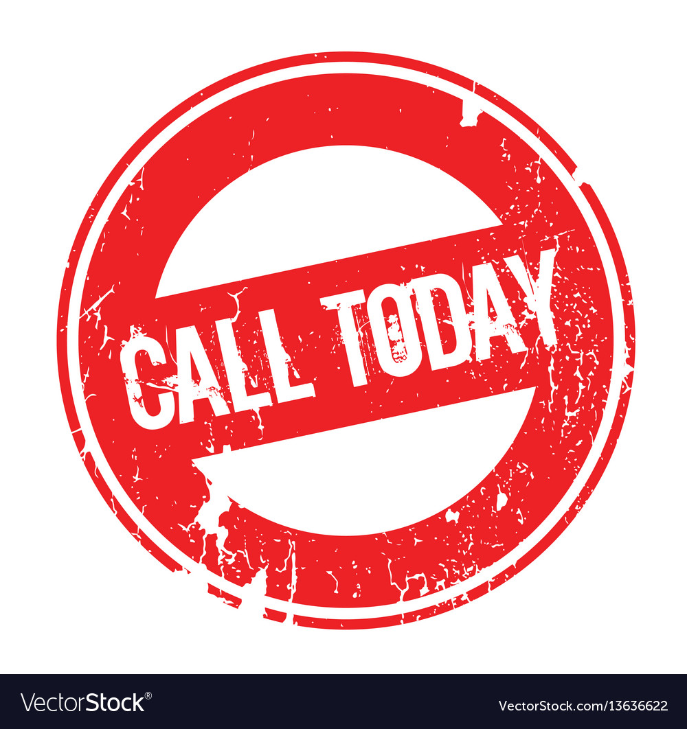 Call today rubber stamp Royalty Free Vector Image