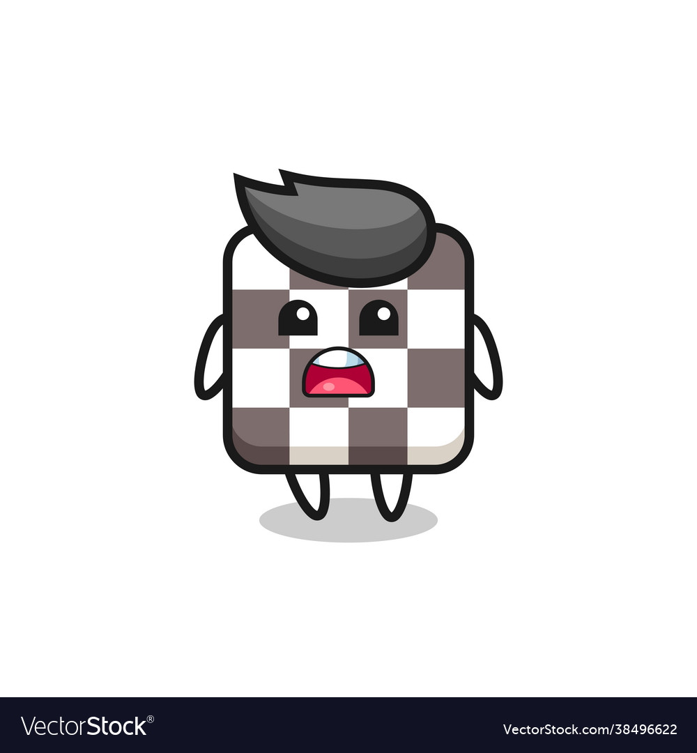 Chess board with apologizing expression saying i
