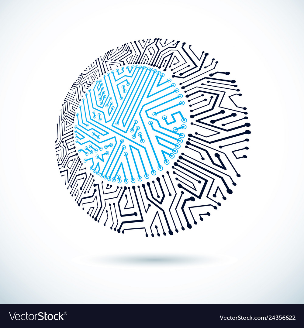Circuit board digital technologies abstraction vector image Circuit board digital technologies abstraction