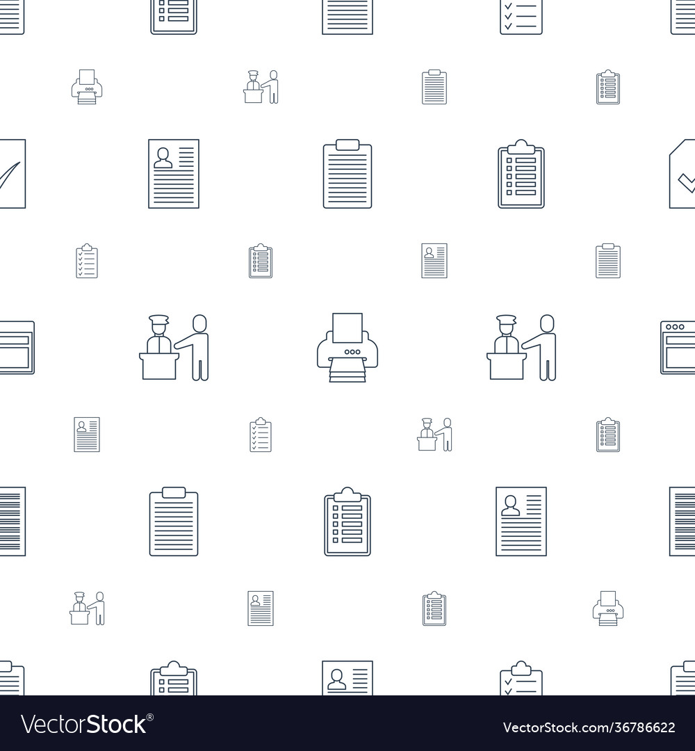 Document icons pattern seamless white background