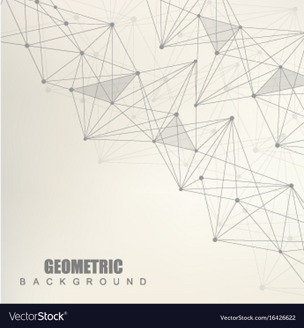Geometric abstract background with connected line