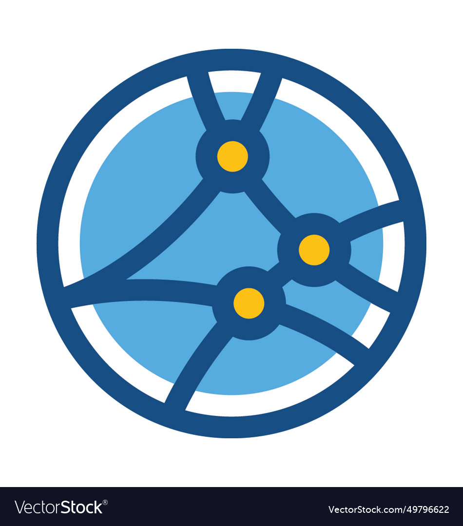 Global connection colored icon