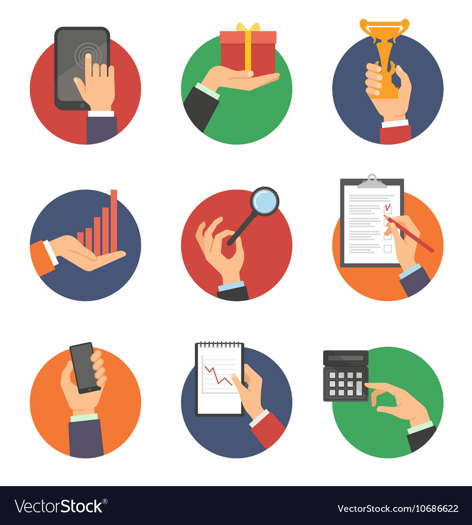 Hand Icons with Business Objects