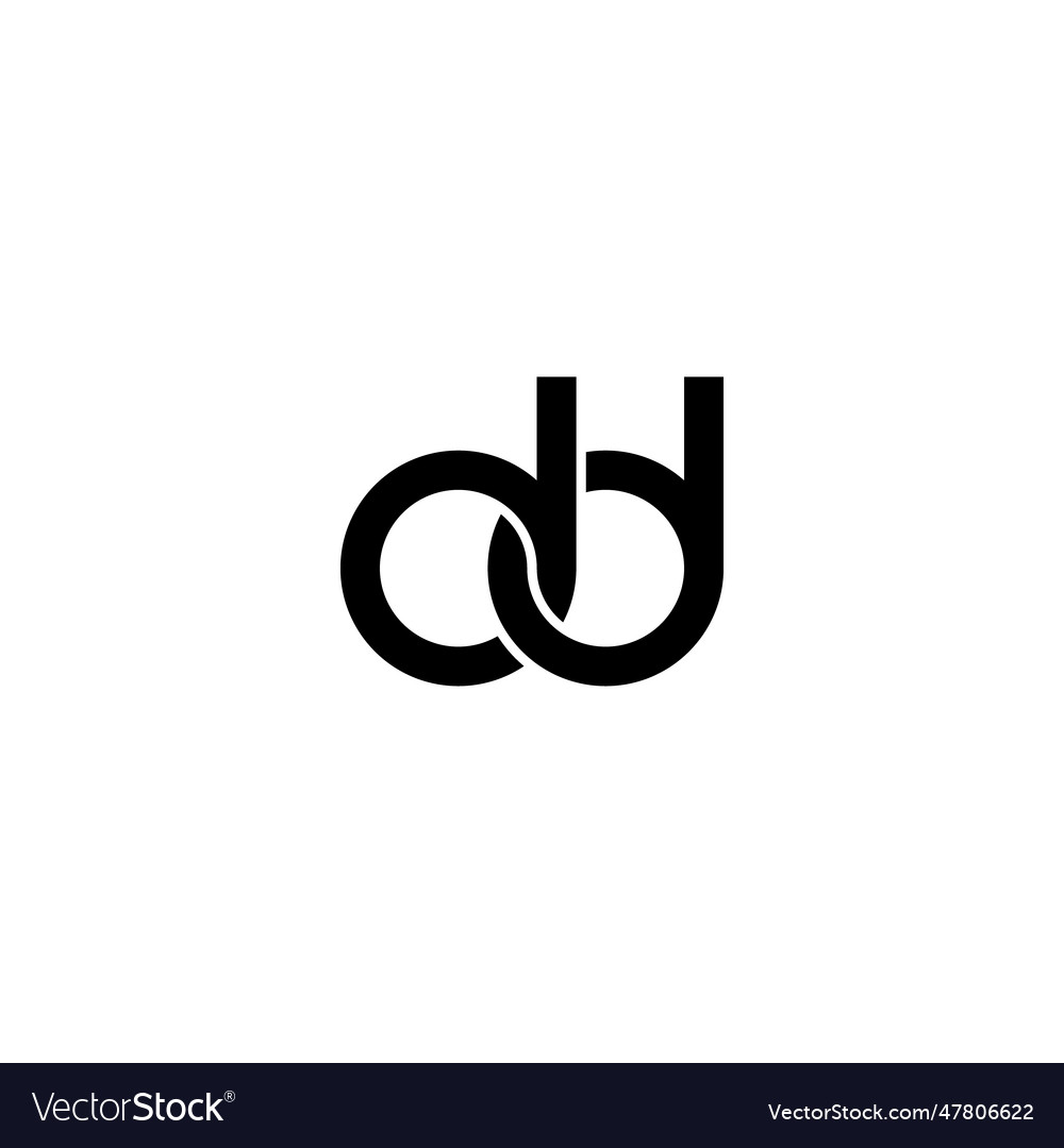 Letters dd monogram logo design Royalty Free Vector Image