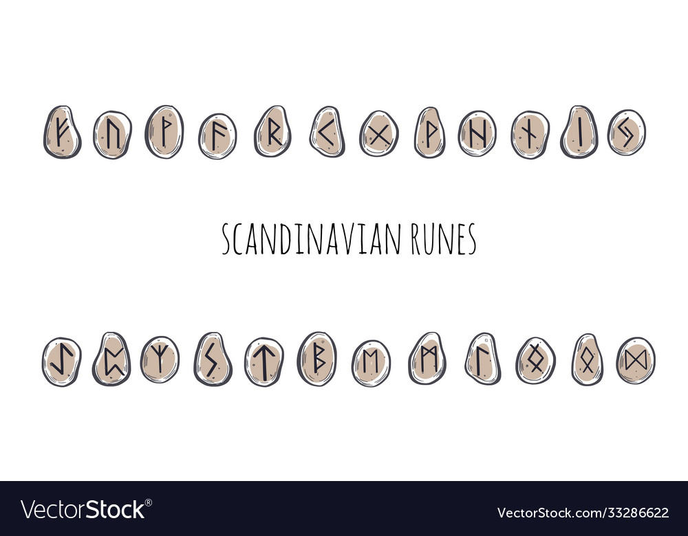 Magische skandinavische alte Futhark Hand