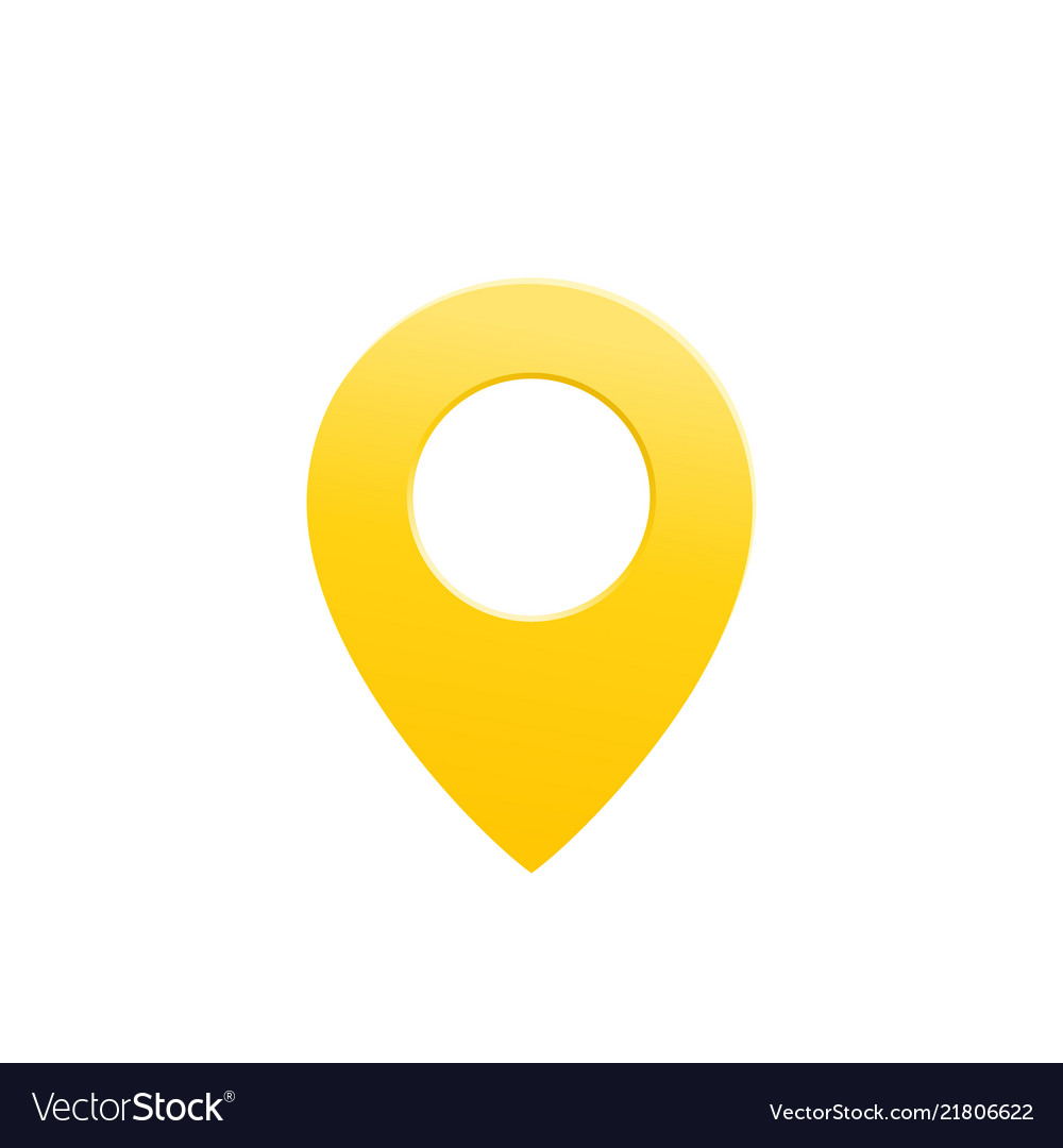 Map pointer pin icon on white