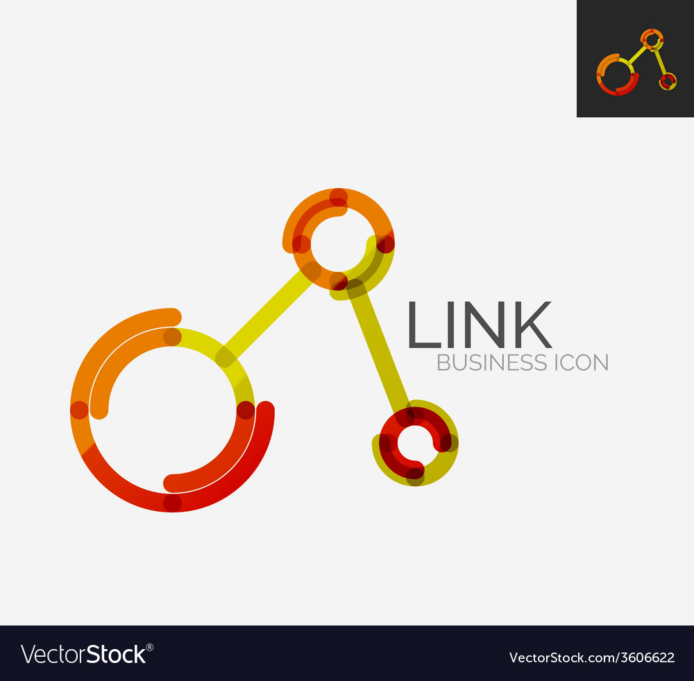 Minimal line design logo connection icon