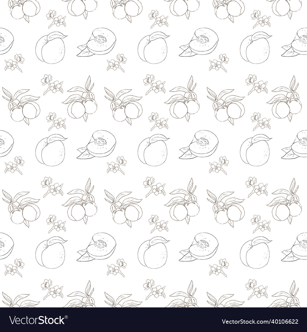 Peach Seamless Pattern