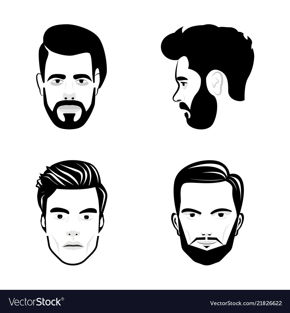 Portrait sketch icons