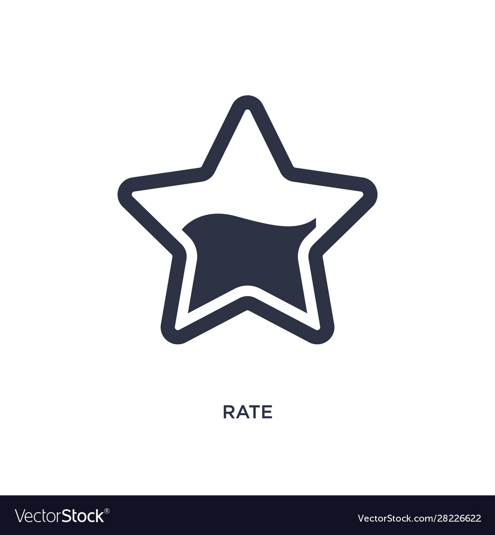 Rate icon on white background simple element from