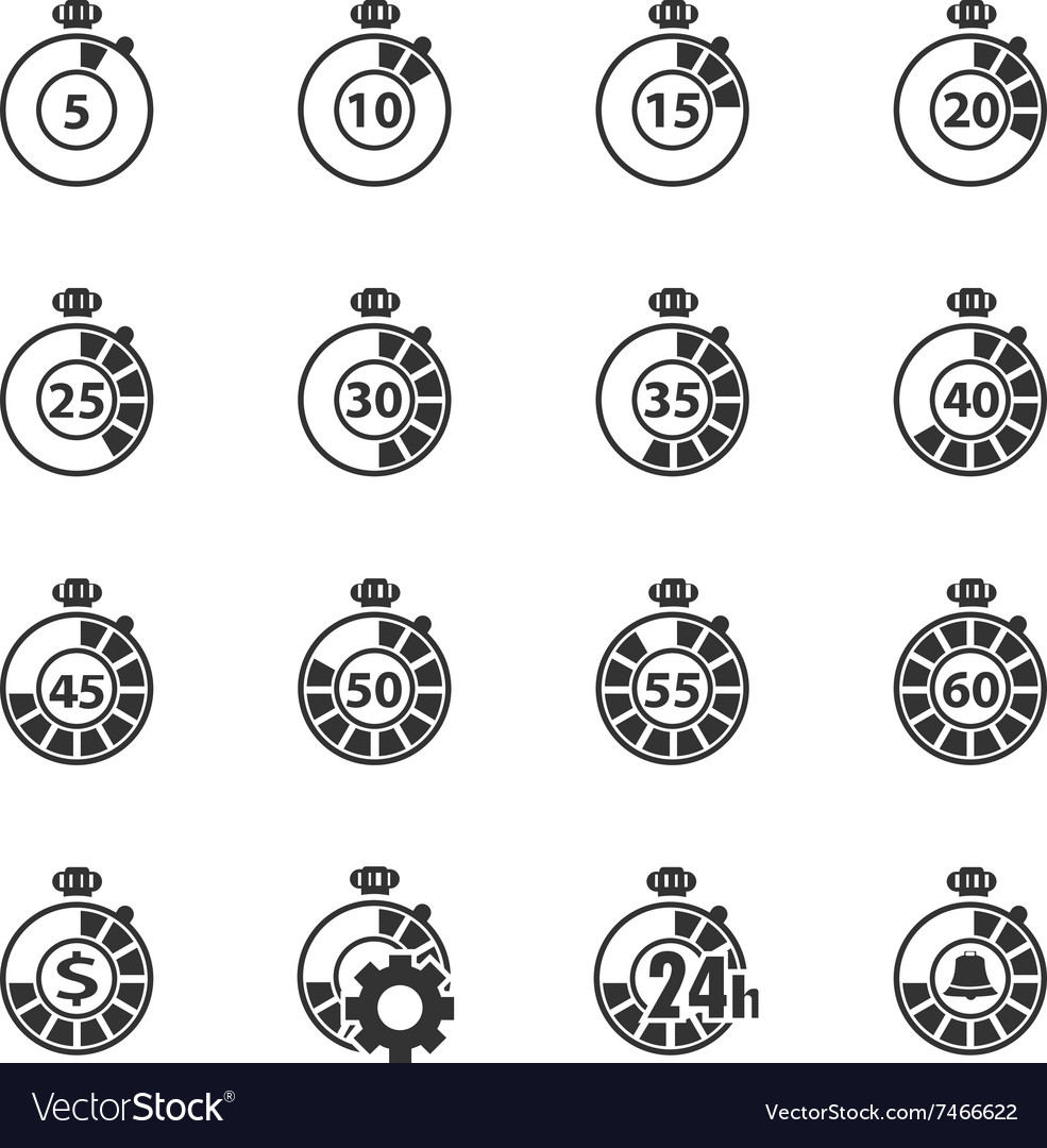 Timer icon set