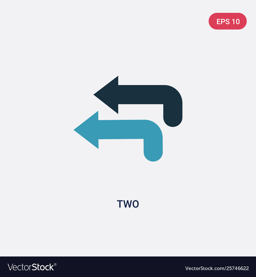 Two color icon from orientation concept