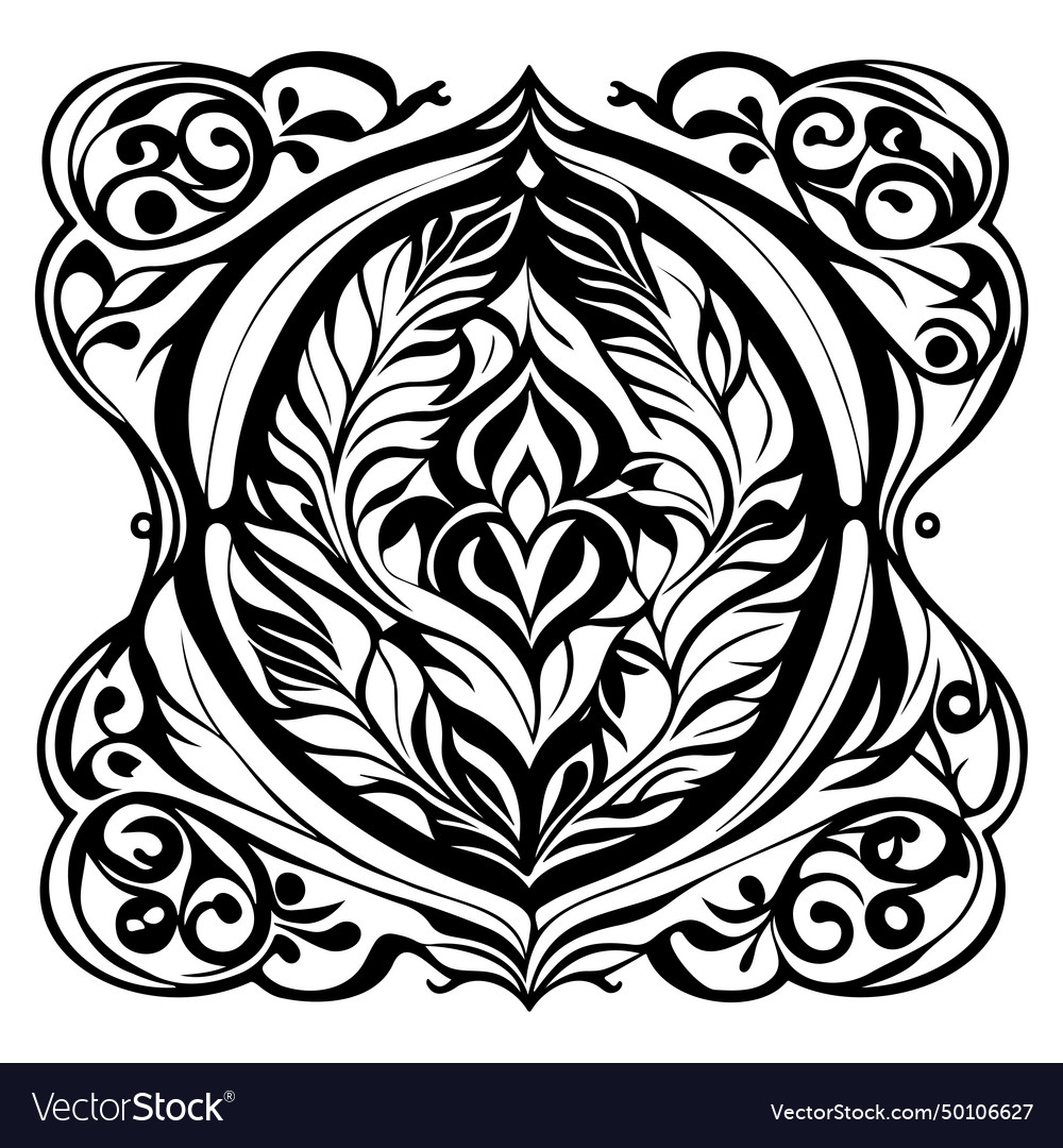 Batik pattern ornament design element
