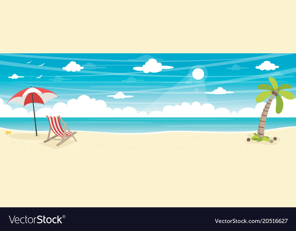 Beach background Royalty Free Vector Image - VectorStock