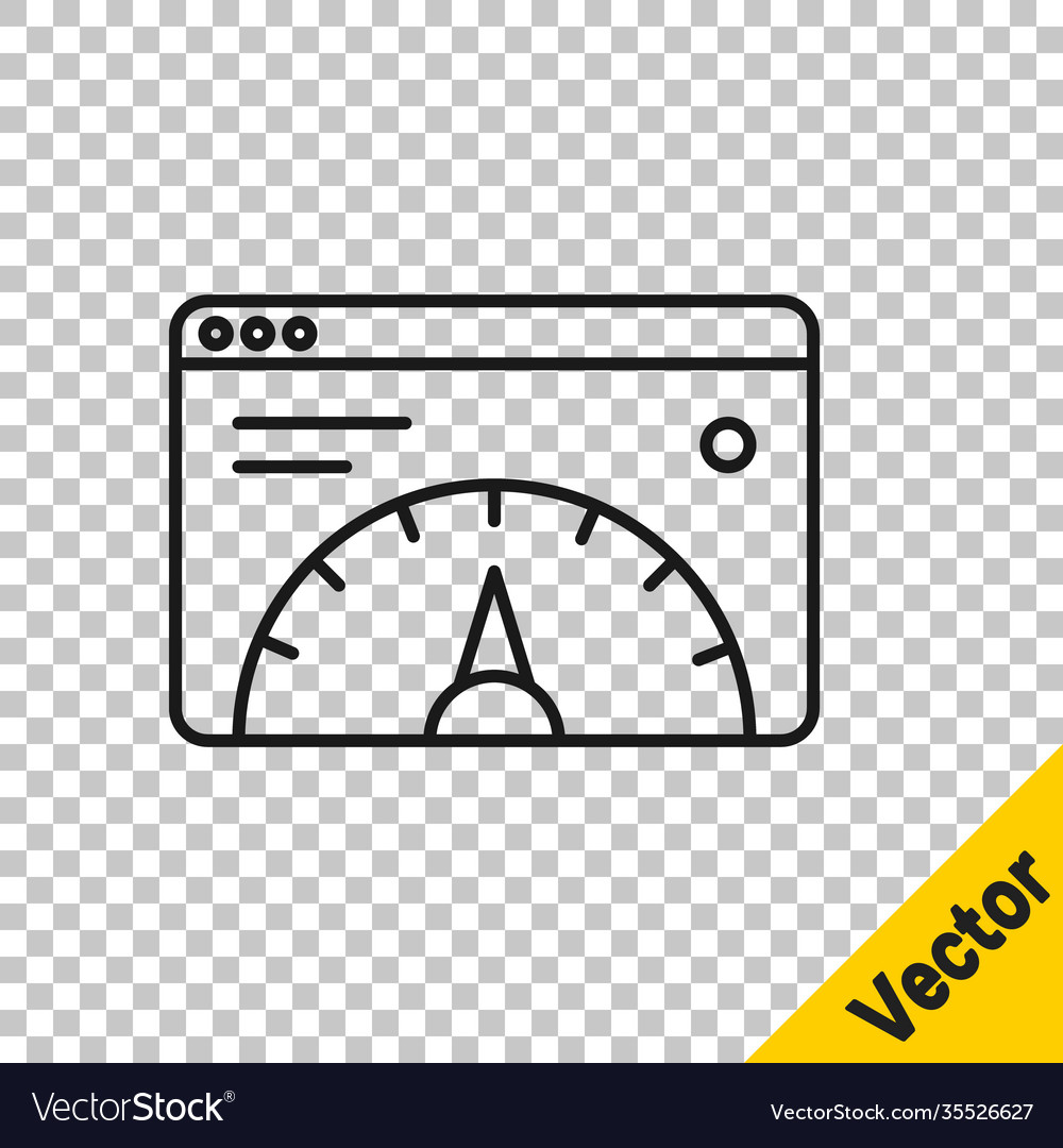 Black line web analytics information vector image Black line web analytics information