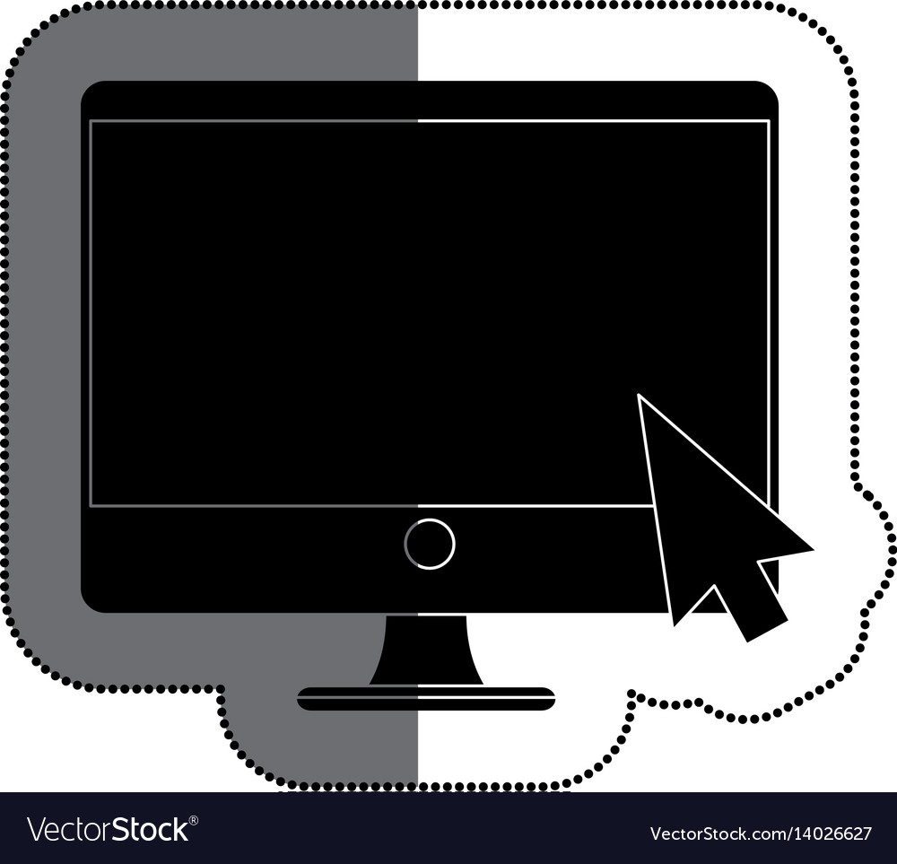 Desktop computer isolated icon