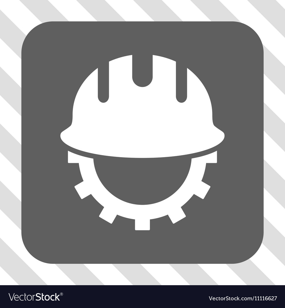 Development hardhat rounded square button