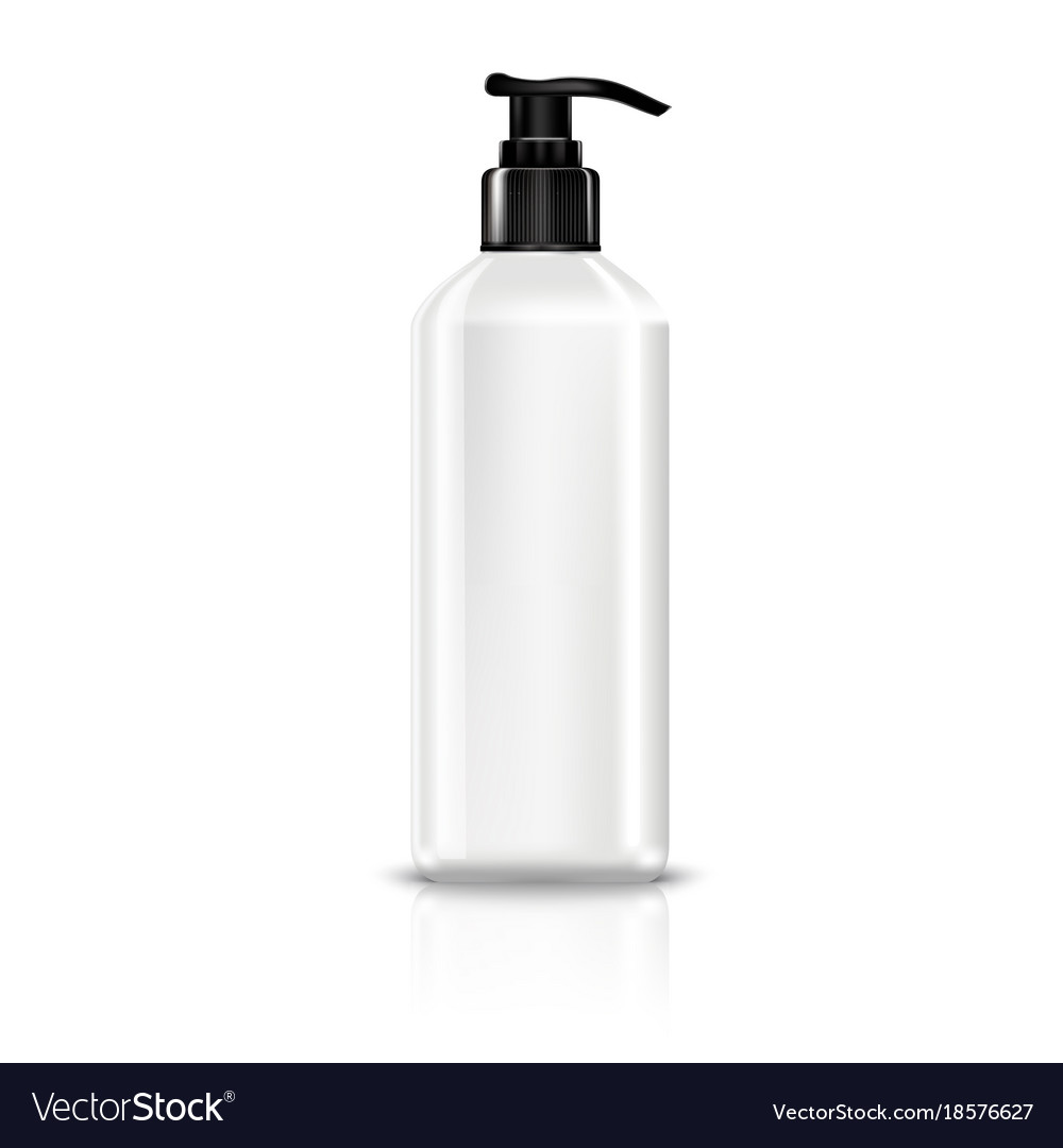 Dispenser Pump Plastic Bottle White Royalty Free Vector Dispenser Pump Plastic Bottle White Vector Image