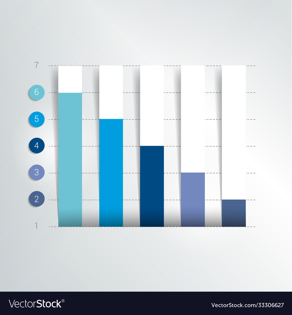 Flat chart graph simply color editable Royalty Free Vector