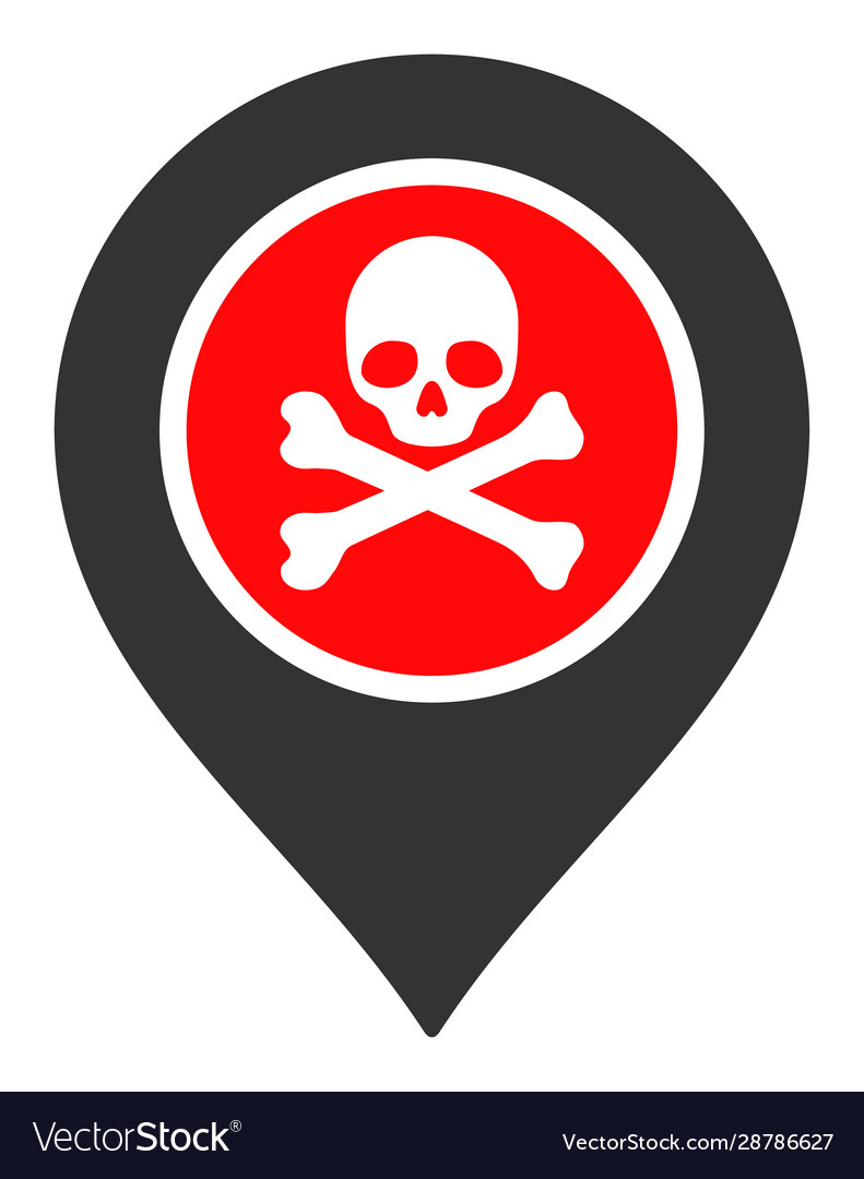 Flat dangerous zone pointer icon