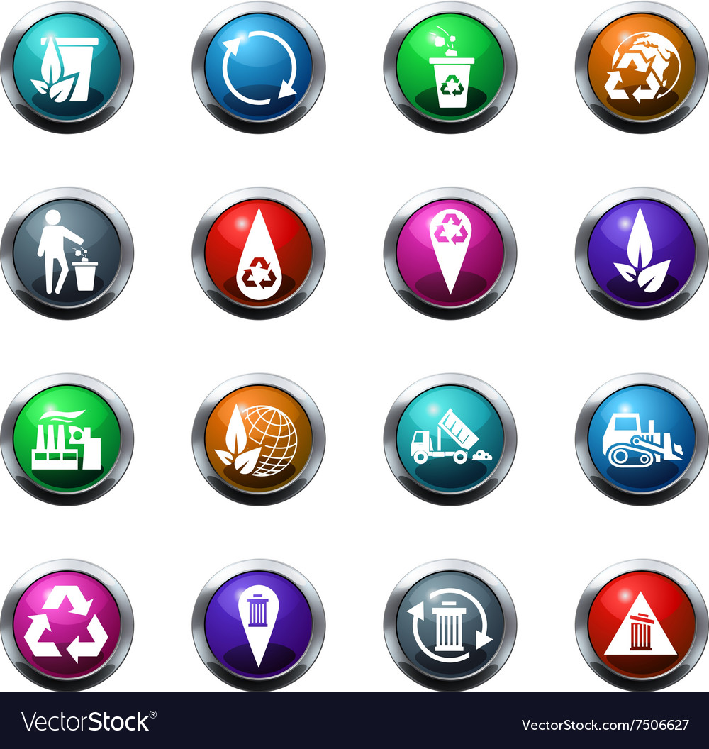 Garbage icons set