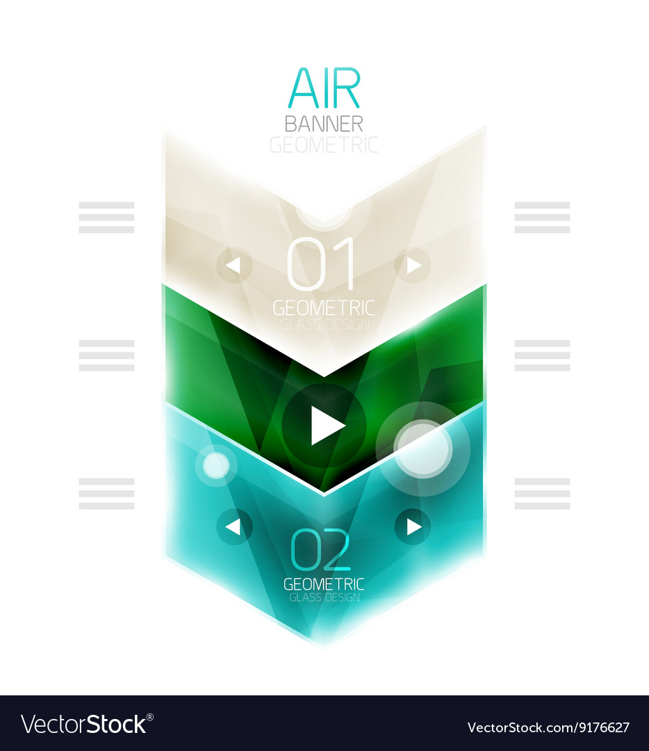 Glossy color arrow shapes with option infographic