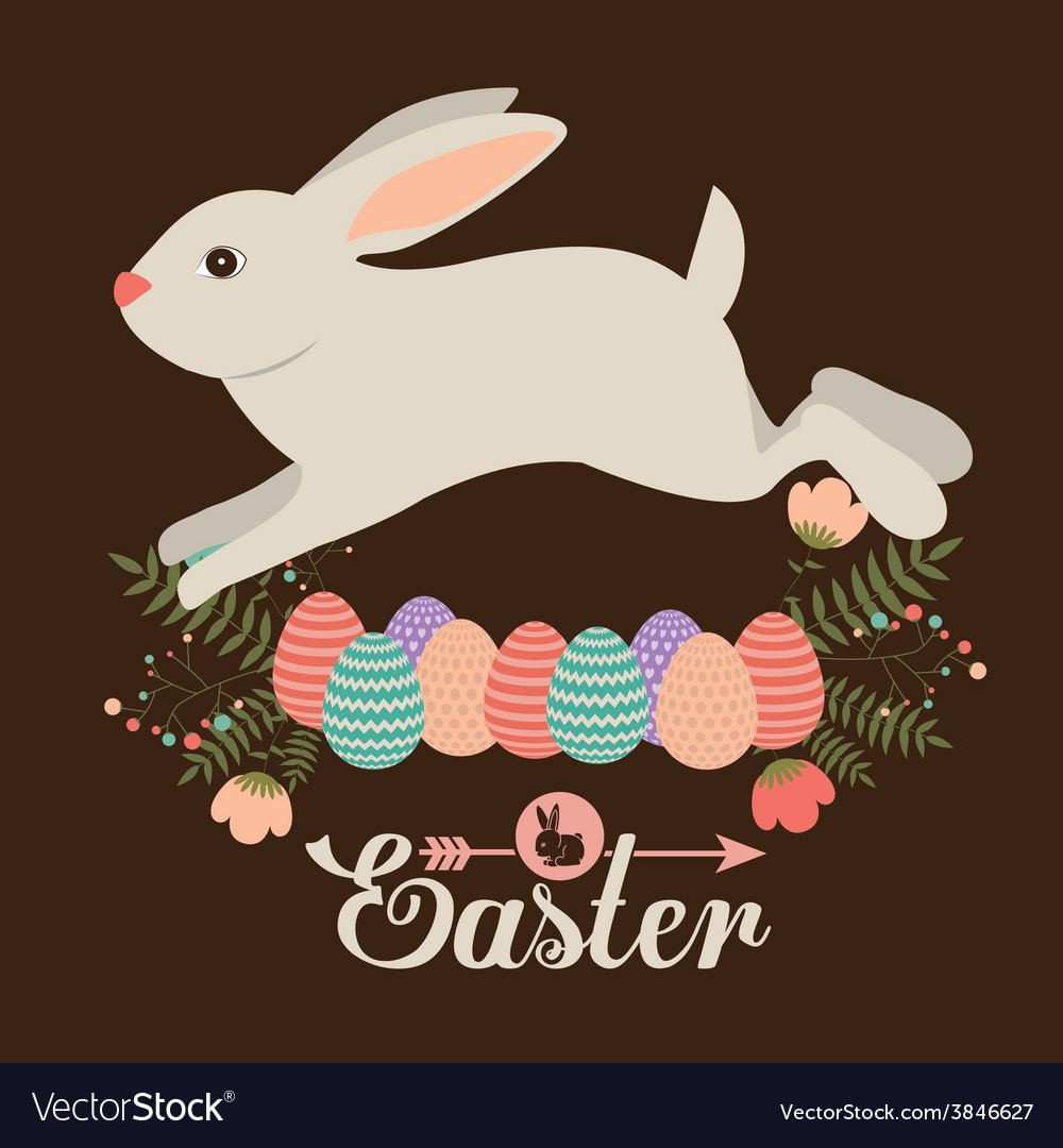 Happy easter card design