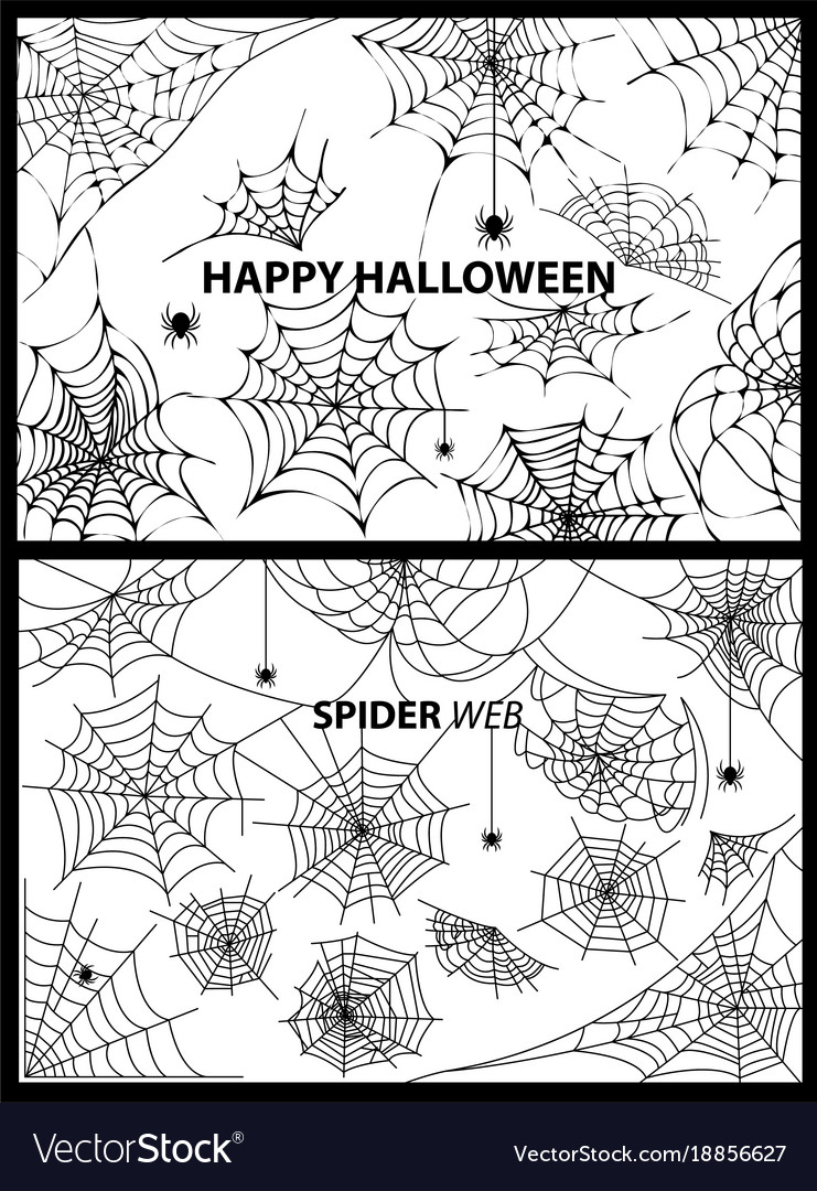 Happy halloween spider web