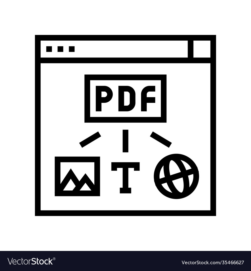 Image text and web site page to pdf file line