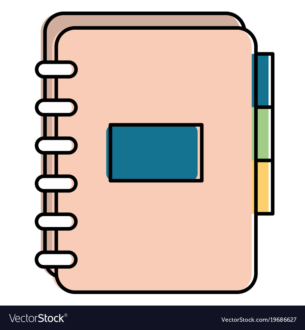 Office notebook with tabs